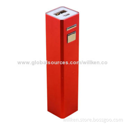 4 LED Indicator Power Bank, 2,600mAh, Stainless Case, Protect Overcharge Discharge